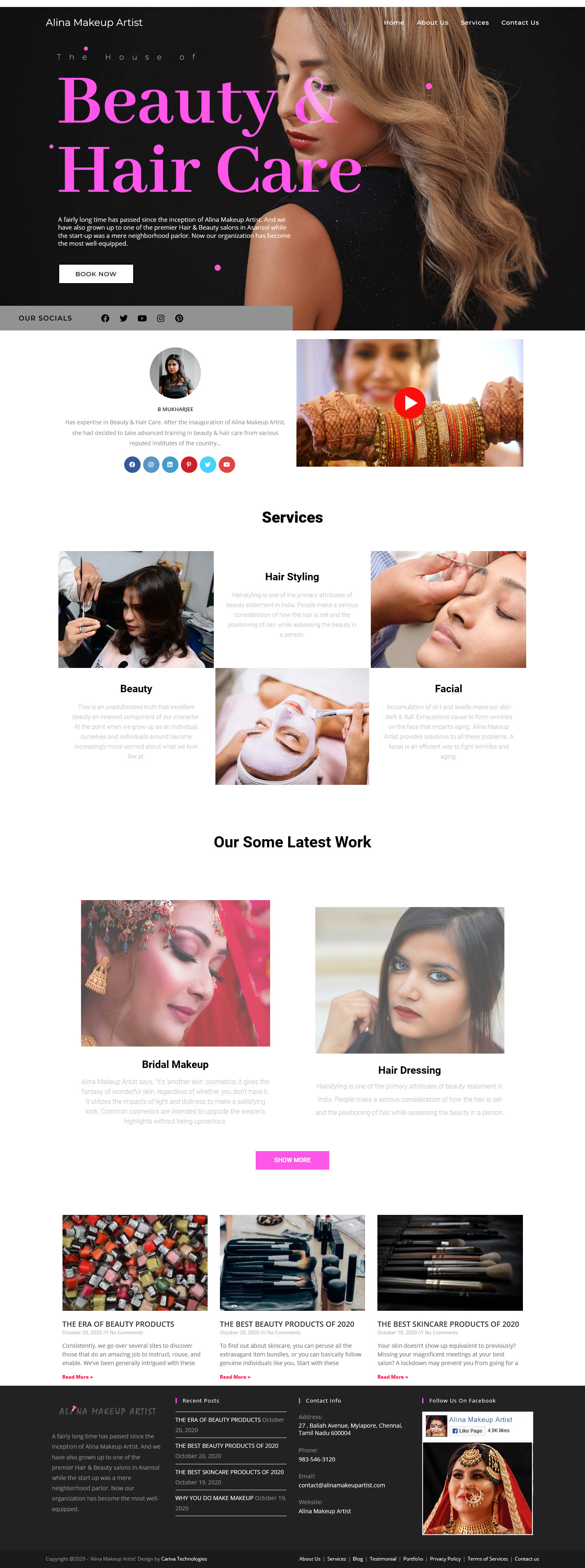 makeup artist website